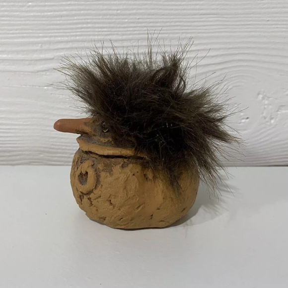Original Ny Form Troll Handmade From Norway Vintage Troll In Cauldron - Picture 2 of 5